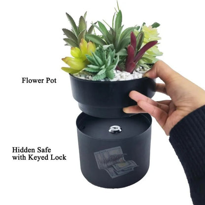 SecretPot™ – Flower Pot with Hidden Safe & Key Lock